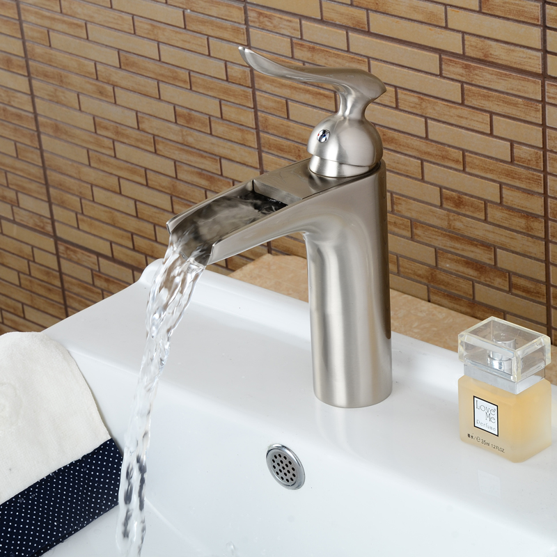 Wovier Bathroom Sink Faucet with Supply Hose,Single Handle Single Hole Lavatory Faucet W8367-3