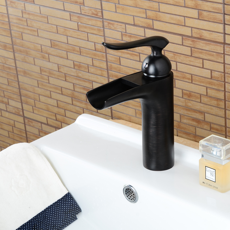 Wovier Bathroom Sink Faucet with Supply Hose,Single Handle Single Hole Lavatory Faucet W8367-9