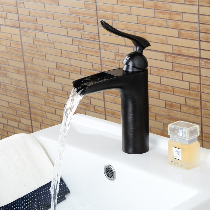 Wovier Bathroom Sink Faucet with Supply Hose,Single Handle Single Hole Lavatory Faucet W8367-7