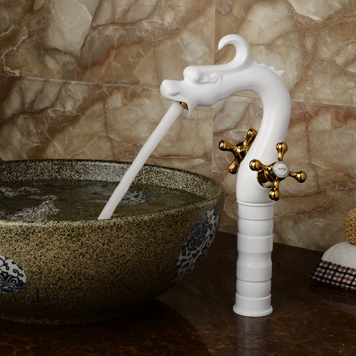 Wovier Vessel Faucet,Single Handle Single Hole Bathroom Faucet W8335-4