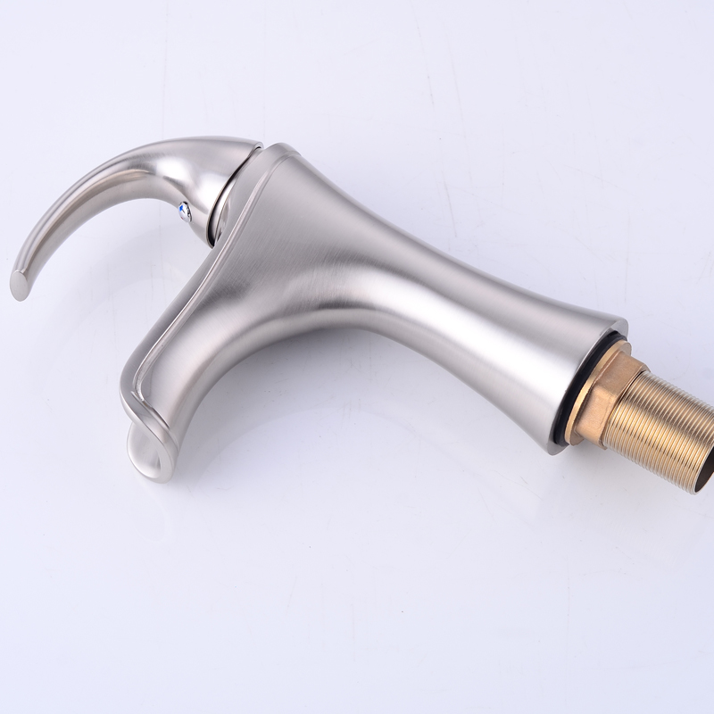 Wovier Bathroom Sink Faucet with Supply Hose,Single Handle Single Hole Lavatory Faucet W8313-6