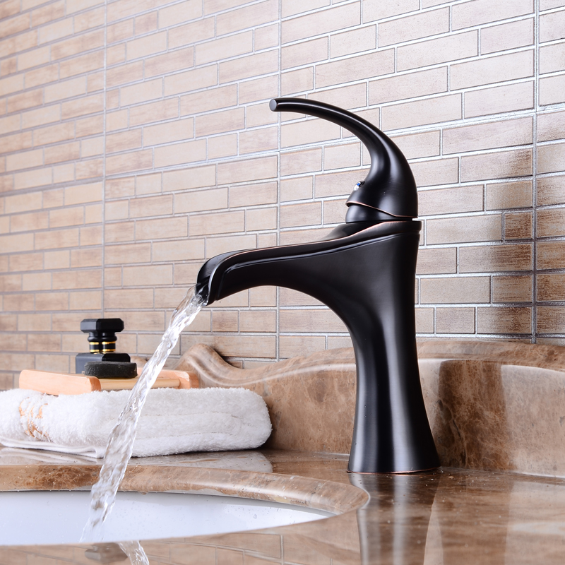 Wovier Bathroom Sink Faucet with Supply Hose,Single Handle Single Hole Lavatory Faucet W8313-9