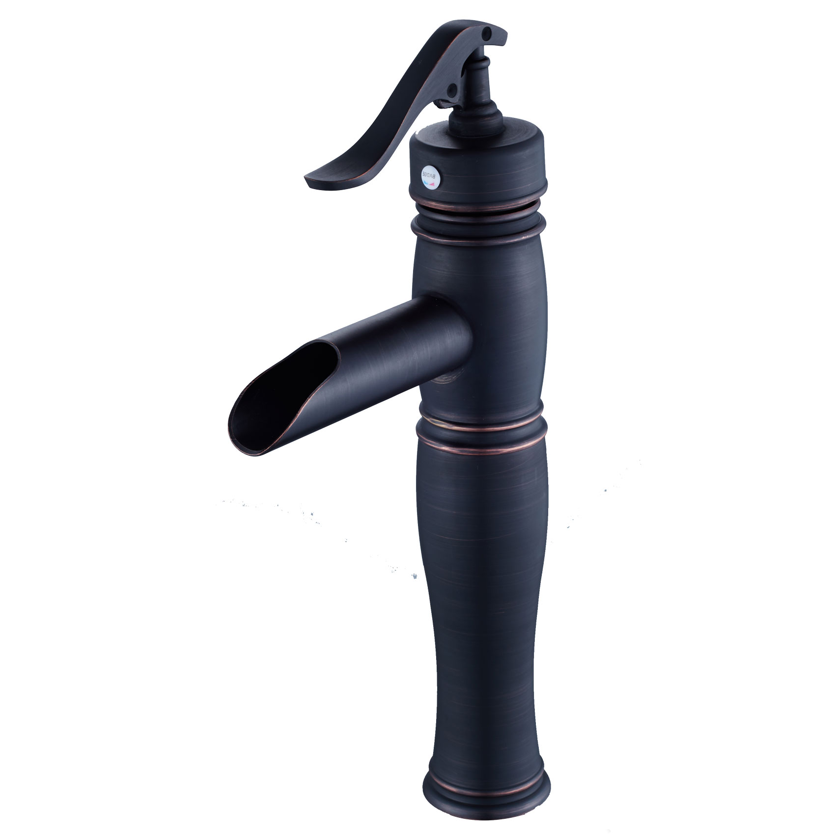 Wovier Waterfall Vessel Faucet with Supply Hose,Single Handle Single Hole Bathroom Faucet W8287-10