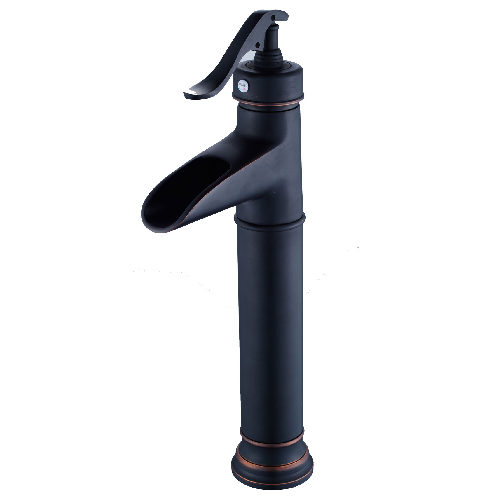 Wovier Waterfall Vessel Faucet with Supply Hose,Single Handle Single Hole Bathroom Faucet W8289-6