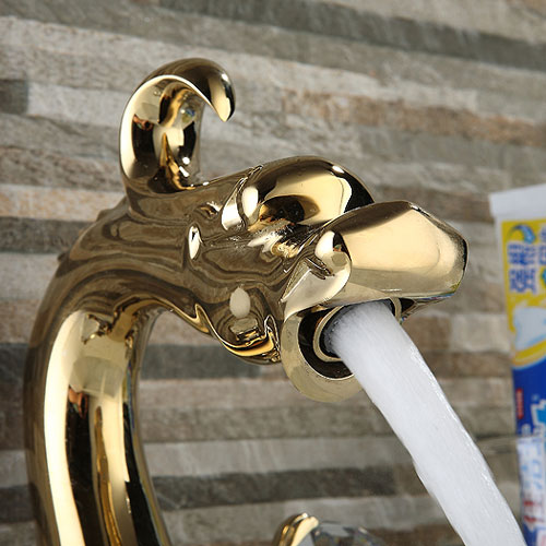 Wovier Bathroom Sink Faucet,Single Handle Single Hole Lavatory Faucet W8336-4