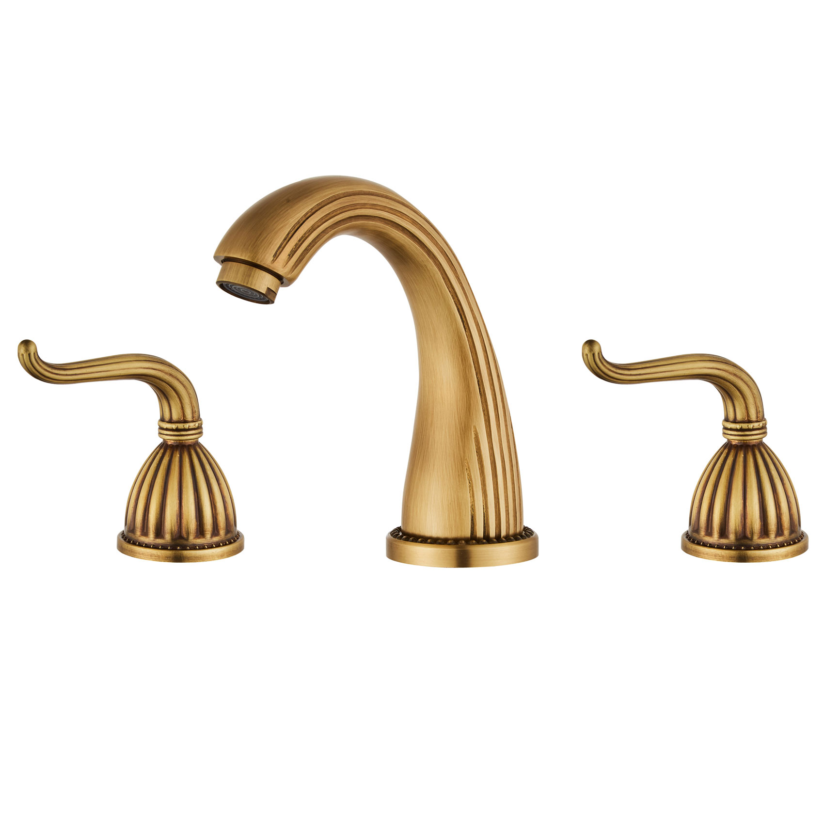 Wovier Widespread Faucet,Three Handle Two Hole Bathroom sink Faucet-W8441-05