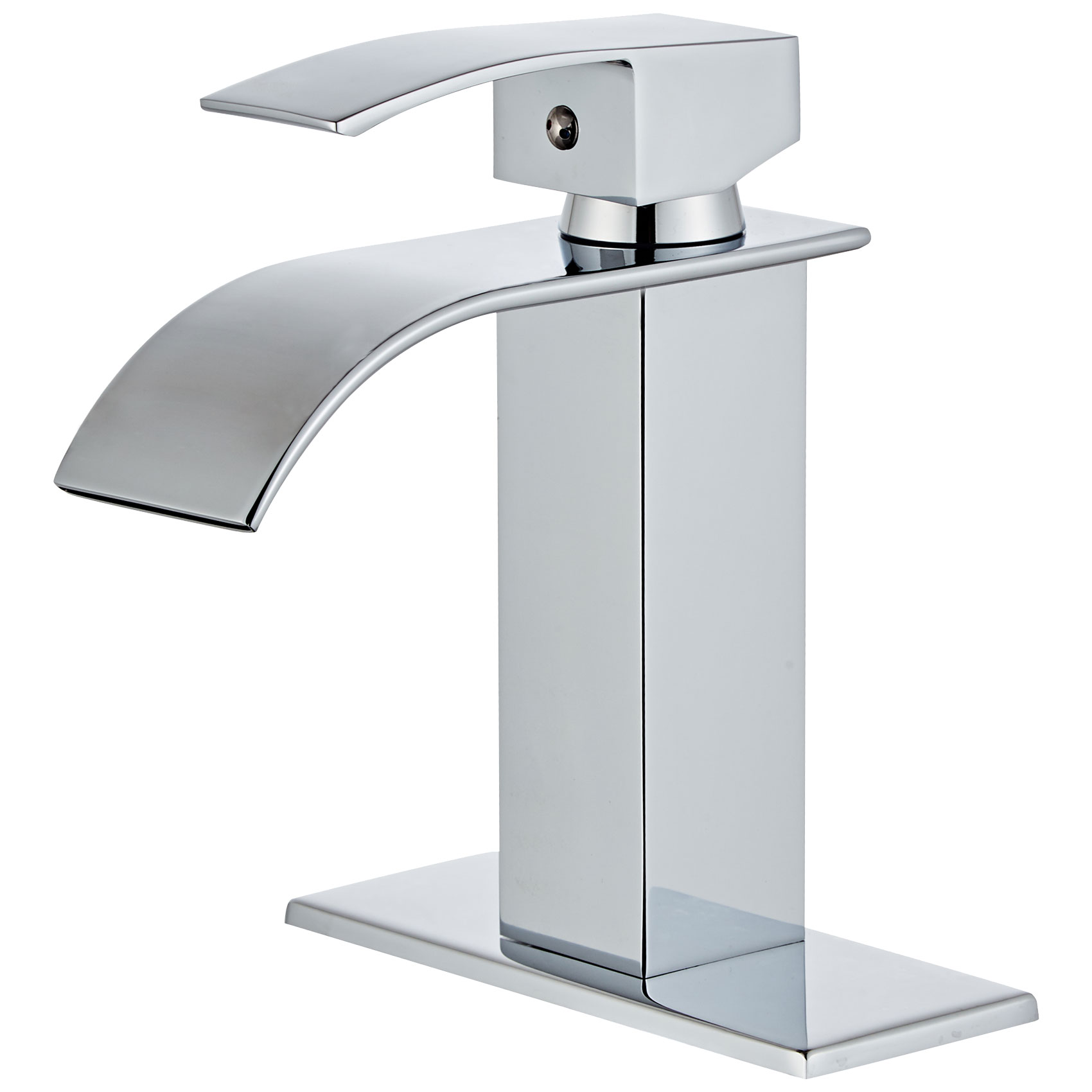 Wovier Waterfall Bathroom Sink Faucet,Single Handle Single Hole Faucet-W8228-5