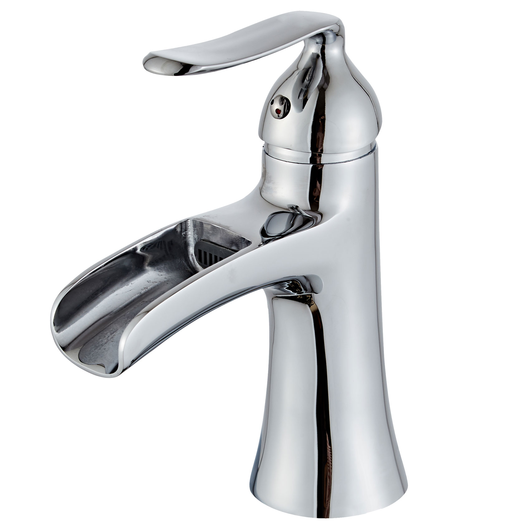 Wovier Waterfall Bathroom Sink Faucet,Single Handle Single Hole Faucet-W8204-9