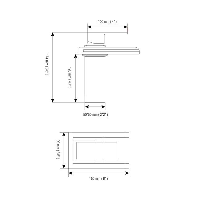 Wovier Bathroom Sink Faucet with Supply Hose,Single Handle Single Hole Glass Faucet W81100