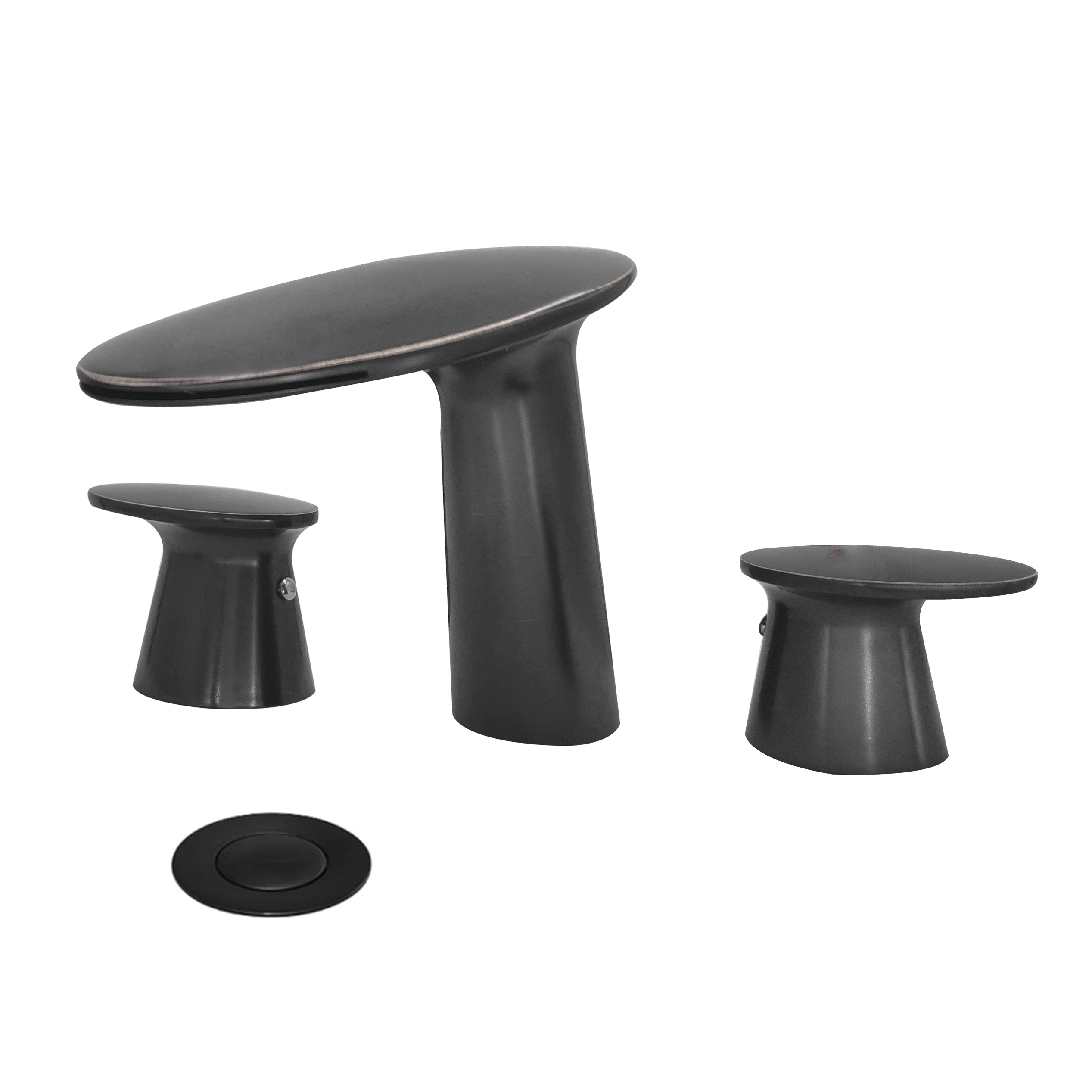 Wovier Widespread Faucet,Three Handle Two Hole Bathroom sink Faucet-W8417-15