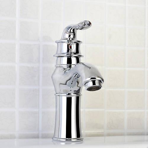 Wovier Bathroom Sink Faucet with Supply Hose,Single Handle Single Hole Lavatory Faucet W8267-2