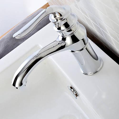 Wovier Bathroom Sink Faucet with Supply Hose,Single Handle Single Hole Lavatory Faucet W8267-4