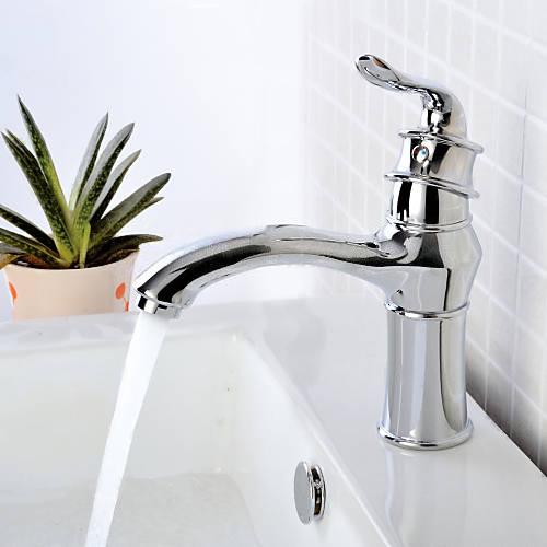Wovier Bathroom Sink Faucet with Supply Hose,Single Handle Single Hole Lavatory Faucet W8267-1