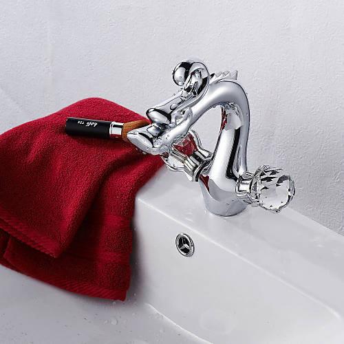 Wovier Bathroom Sink Faucet,Single Handle Single Hole Lavatory Faucet W8336-15