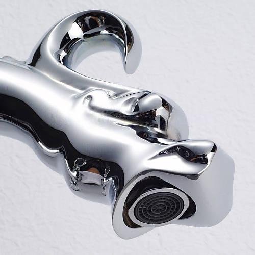 Wovier Bathroom Sink Faucet,Single Handle Single Hole Lavatory Faucet W8336-19