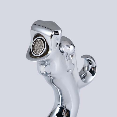 Wovier Bathroom Sink Faucet,Single Handle Single Hole Lavatory Faucet W8336-17