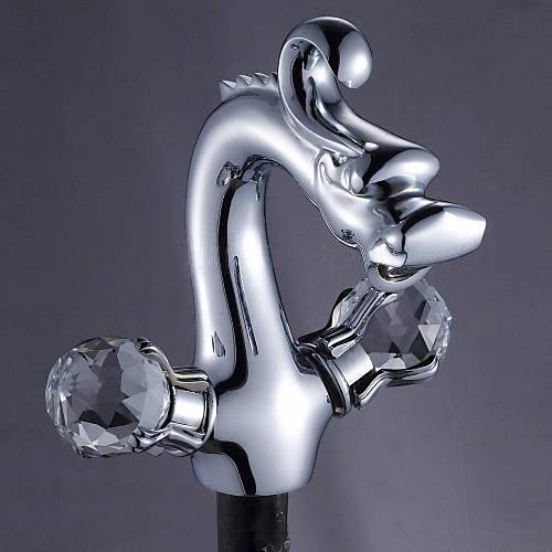 Wovier Bathroom Sink Faucet,Single Handle Single Hole Lavatory Faucet W8336-14