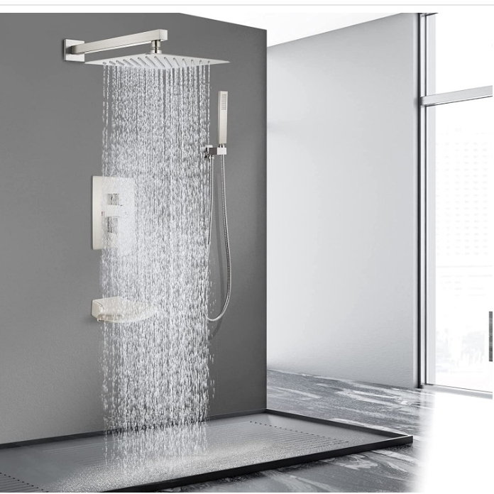 Wovier Shower System Rain Shower Handheld Sprayer with Shower Hose - W8805-2