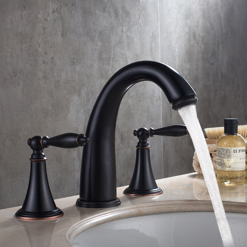 Wovier Widespread Faucet,Three Handle Two Hole Bathroom sink Faucet-Wovier W8401-5