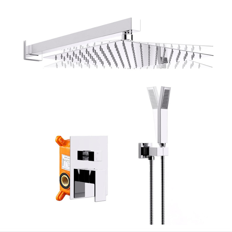 Wovier Shower System Rain Shower Handheld Sprayer with Shower Hose - W8803-8