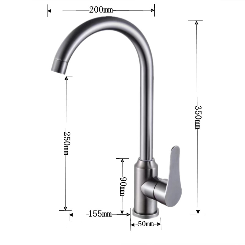 Wovier Kitchen Faucet with Supply Hose,Single Handle Single Hole Kitchen Sink Faucet W8597