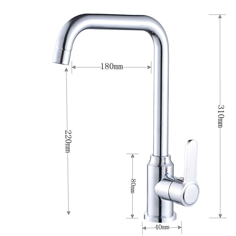 Wovier Kitchen Faucet with Supply Hose,Single Handle Single Hole Kitchen Sink Faucet W8596-4
