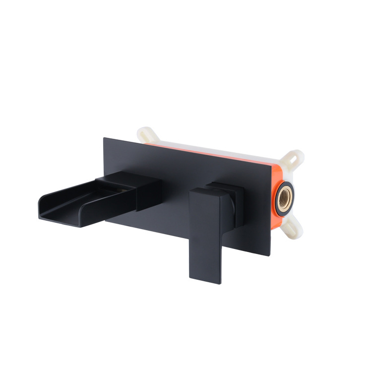 Wovier Wall Mount Bathroom Sink Faucet, Single Handles Single Hole Lavatory Faucet W8611