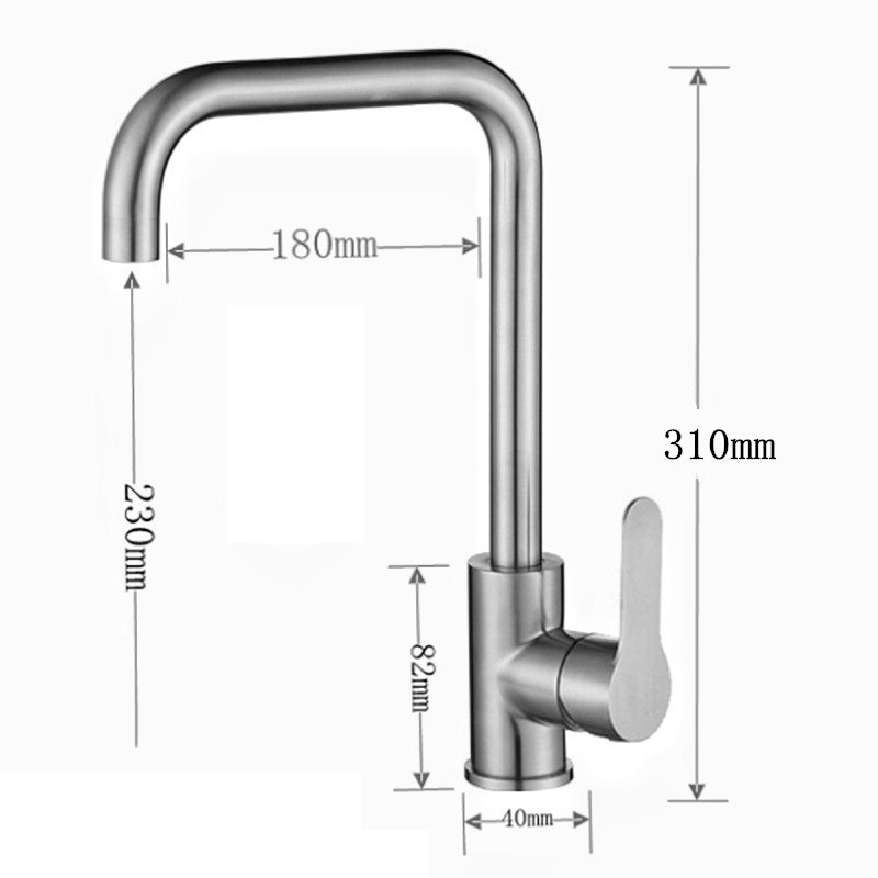 Wovier Kitchen Faucet with Supply Hose,Single Handle Single Hole Kitchen Sink Faucet W8596-2