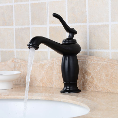 Wovier Bathroom Sink Faucet with Supply Hose,Single Handle Single Hole Lavatory Faucet W8257-3