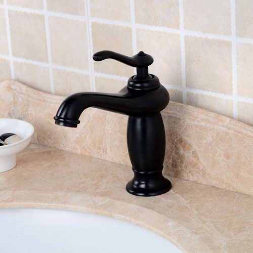 Wovier Bathroom Sink Faucet with Supply Hose,Single Handle Single Hole Lavatory Faucet W8257-2