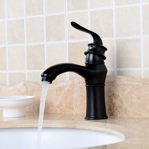 Wovier Bathroom Sink Faucet with Supply Hose,Single Handle Single Hole Lavatory Faucet W8267-5