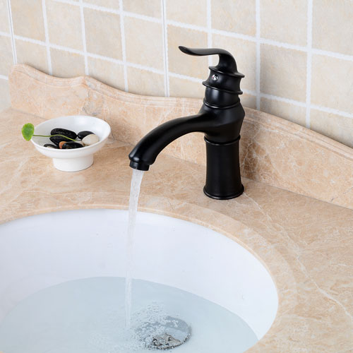 Wovier Bathroom Sink Faucet with Supply Hose,Single Handle Single Hole Lavatory Faucet W8267-6