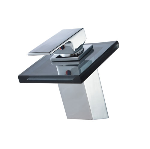 Wovier Waterfall Bathroom Sink Faucet,Single Handle Single Hole Faucet-W8106-5