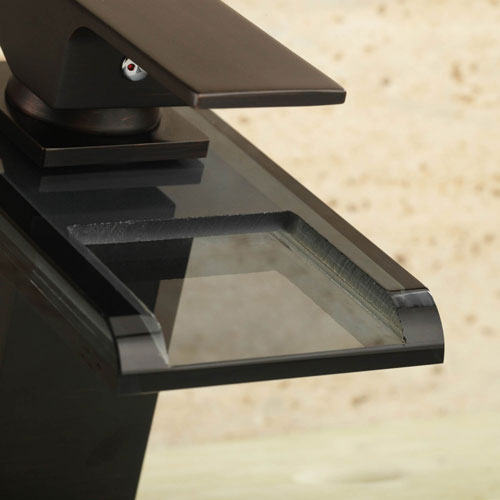 Wovier Bathroom Sink Faucet with Supply Hose,Single Handle Single Hole Glass Faucet W81100