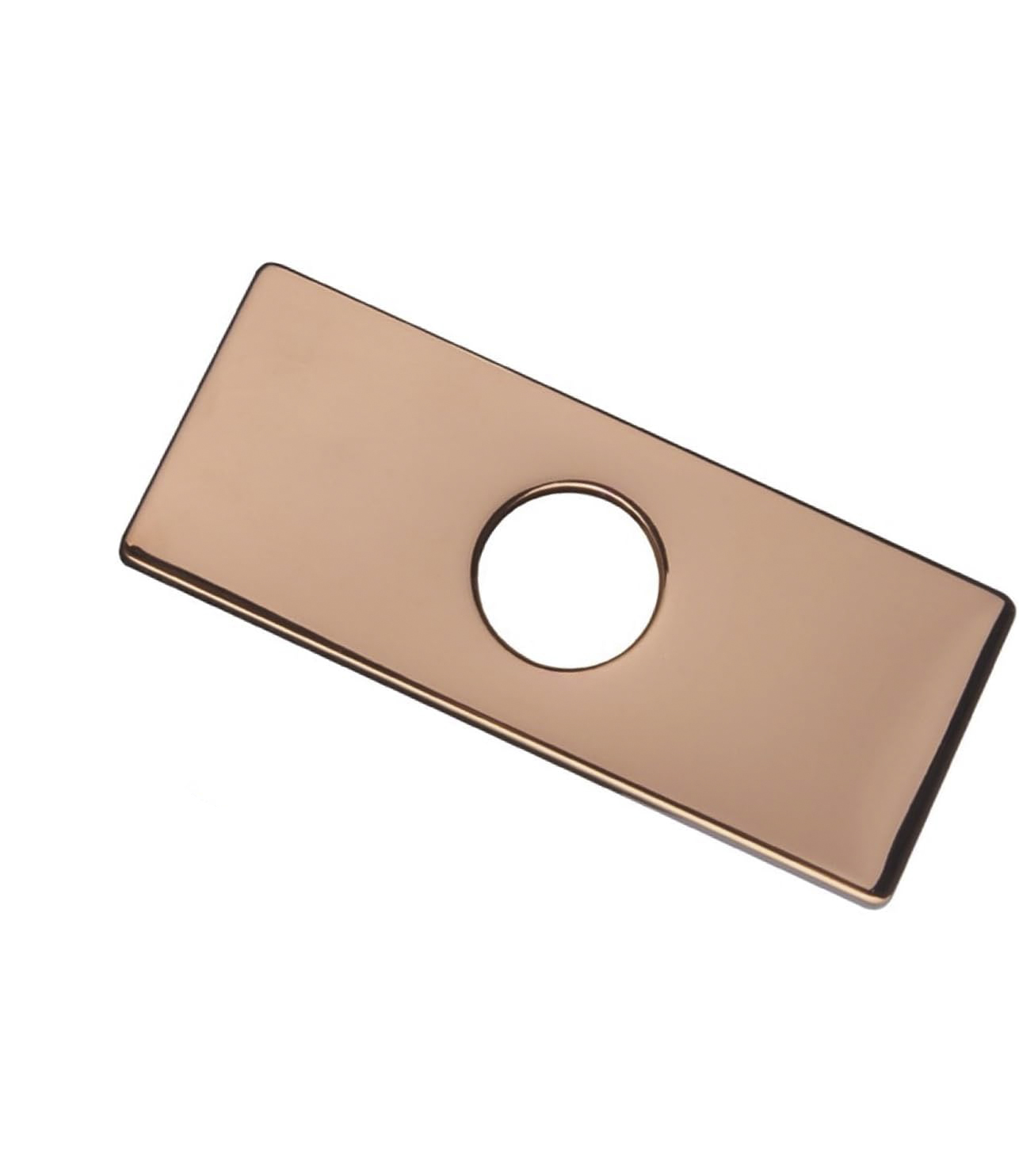 Wovier 6" Rectangle Faucet Plate Escutcheon,Suitable For 4 Inch Sink, 3-to-1 Holes Cover Deck WFP-CF-7