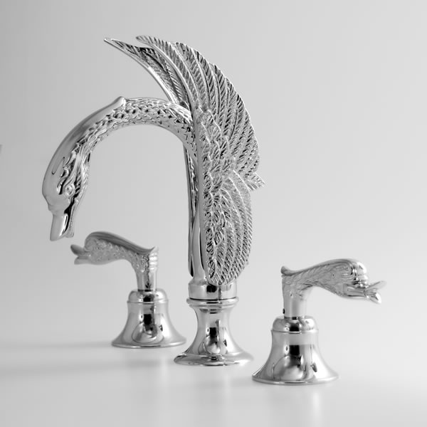 Wovier Widespread Faucet,Three Handle Two Hole Bathroom sink Faucet-W8428-09