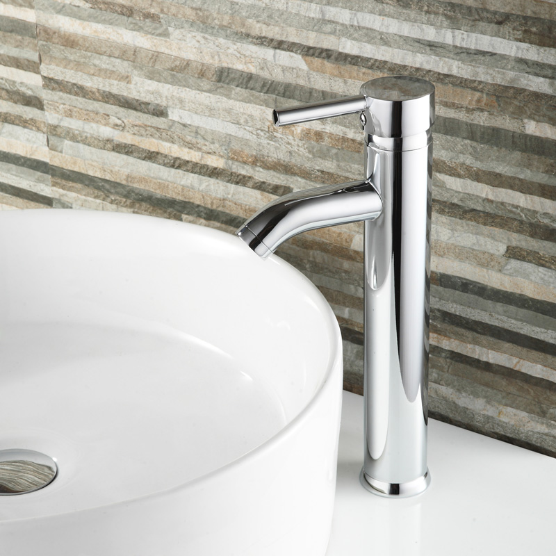 Wovier Vessel Faucet with Supply Hose,Single Handle Single Hole Bathroom Faucet W8353-5