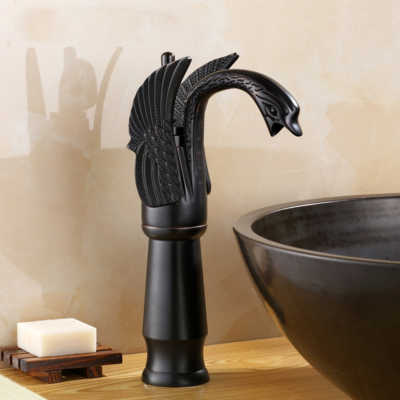 Wovier Phoenix Waterfall Vessel Faucet,Single Handle Single Hole Bathroom Faucet W8337-12