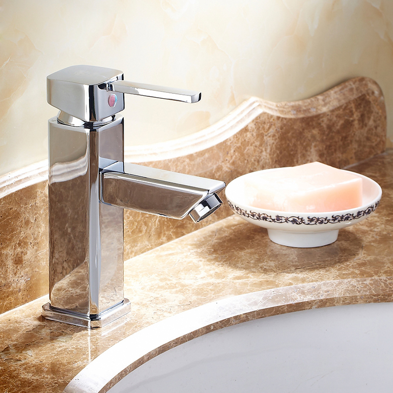 Wovier Bathroom Sink Faucet with Supply Hose,Single Handle Single Hole Lavatory Faucet W8358-2