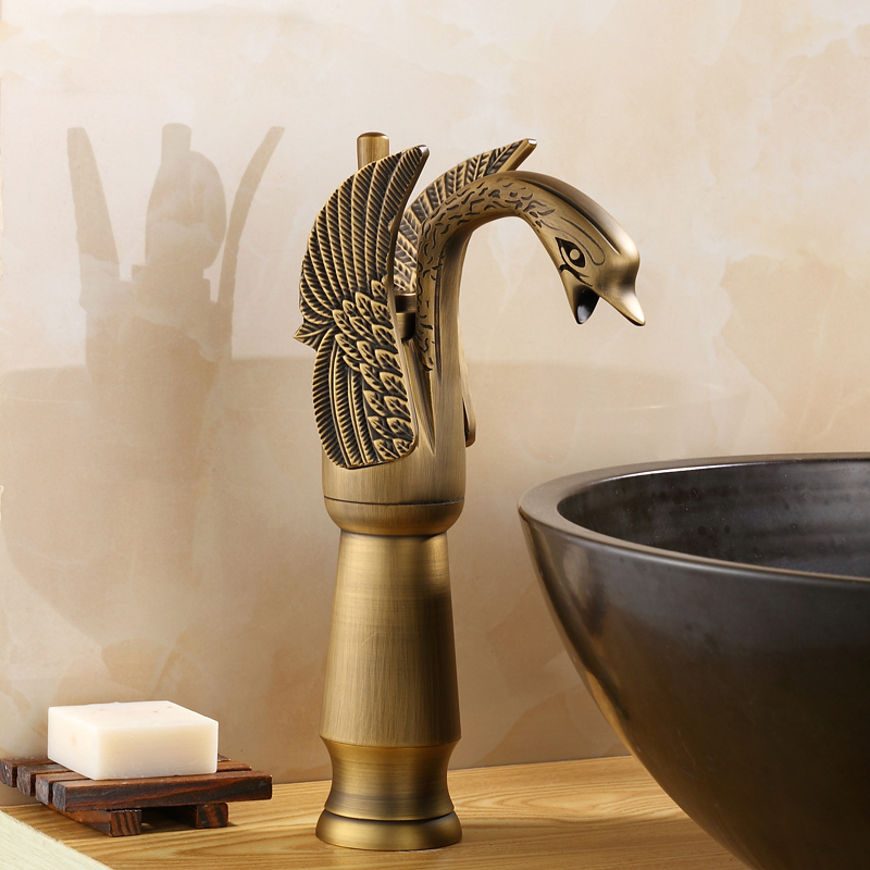 Wovier Phoenix Waterfall Vessel Faucet,Single Handle Single Hole Bathroom Faucet W8337-9