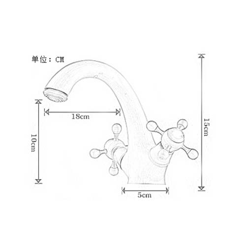 Wovier Bathroom Sink Faucet with Supply Hose,Single Handle Single Hole Lavatory Faucet W8278