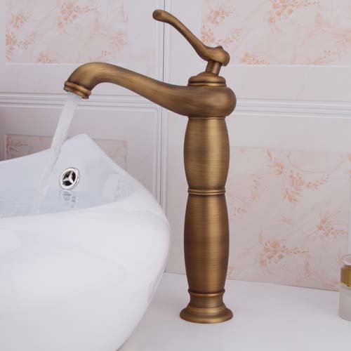 Wovier Vessel Faucet with Supply Hose,Single Handle Single Hole Bathroom Faucet W8256-1