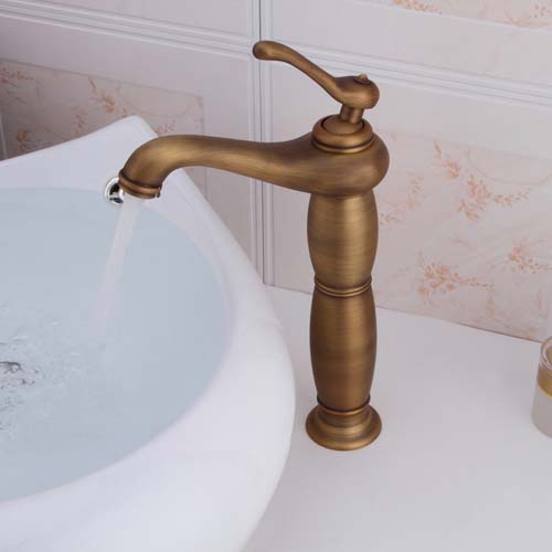 Wovier Vessel Faucet with Supply Hose,Single Handle Single Hole Bathroom Faucet W8256-2