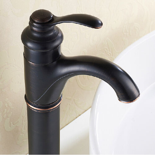 Wovier Waterfall Vessel Faucet with Supply Hose,Single Handle Single Hole Bathroom Faucet W8270-6