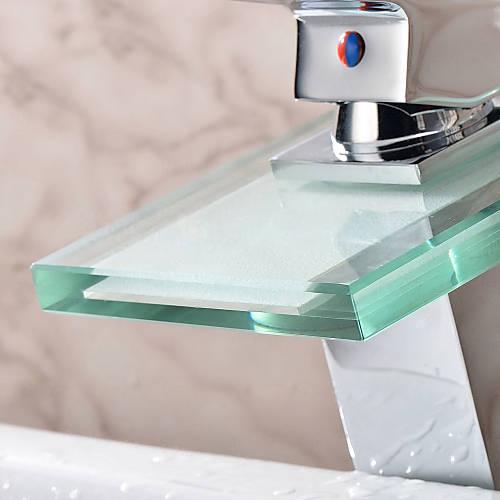 Wovier Waterfall Vessel Faucet, Single Handle Single Hole Bathroom Faucet - w8105-6