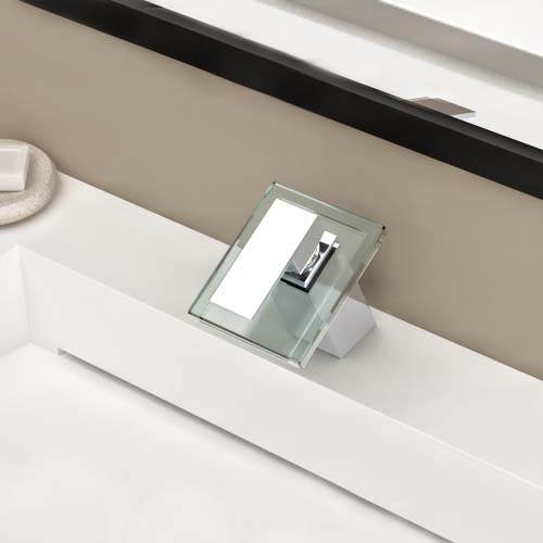 Wovier Waterfall Bathroom Sink Faucet,Single Handle Single Hole Faucet-W8106-2