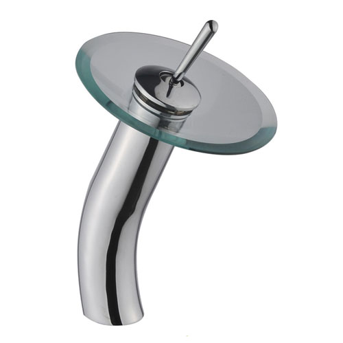 Wovier Waterfall Vessel Faucet, Single Handle Single Hole Bathroom Faucet - w8123-1