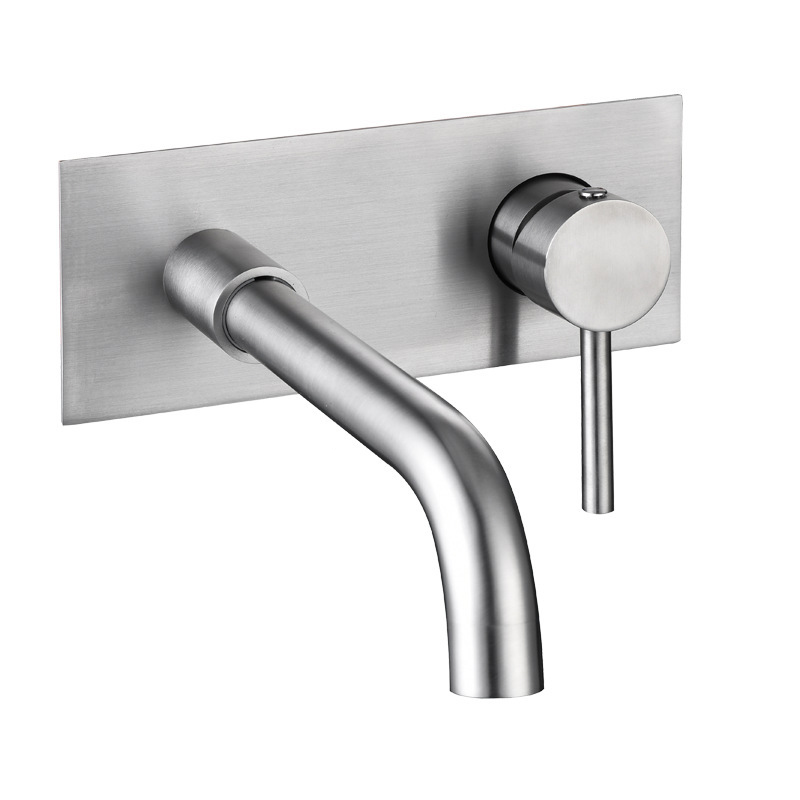 Wovier Wall Mount Bathroom Sink Faucet, Single Handles Single Hole Lavatory Faucet W8613