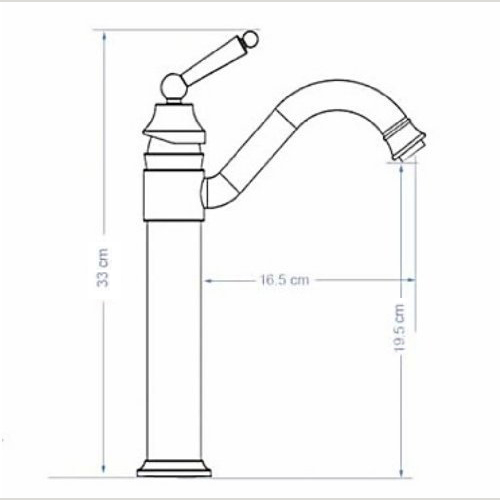 Wovier Vessel Faucet with Supply Hose,Single Handle Single Hole Bathroom Faucet W8299-2