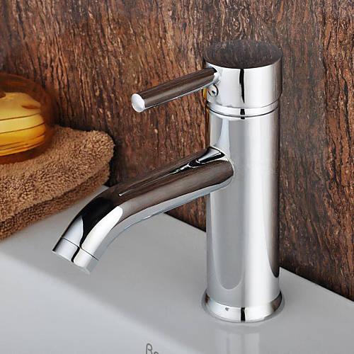 Wovier Bathroom Sink Faucet with Supply Hose,Single Handle Single Hole Lavatory Faucet W8354-4